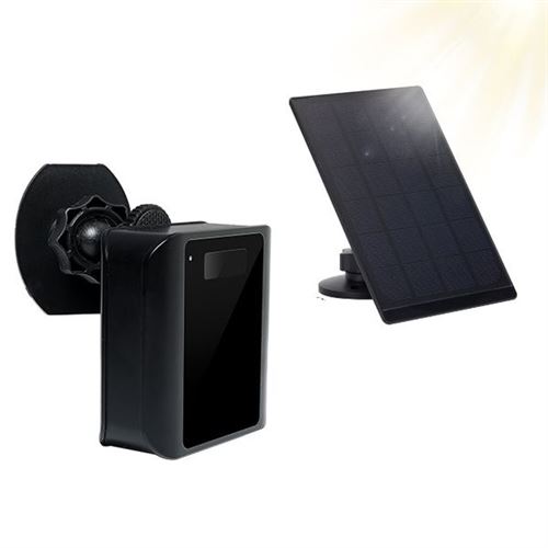 Caméra Espion pour Extérieur 1080P HD Wi-Fi PIR Panneau solaire