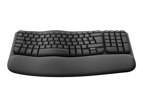 Logitech Graphite Ergo Wave Keys Clavier Ergonomique Sans Fil Avec Repose-Poignets Rembourré - Neuf - Image 4