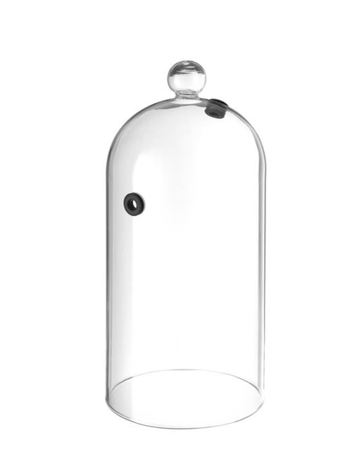 Hendi Campana Duomo Cupola Copertura Per L'Affumicatura Di Bevande Cocktails Con Sfiato In Gomma, Affumicare Con Pistola Affumicatrice Infusore Di Fumo, Ø150x(h)280mm, In Vetro Borosilicato