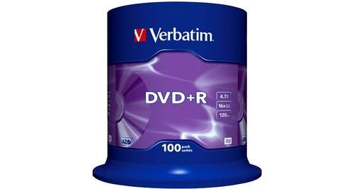 Verbatim - 100 x DVD+R - 4.7 Go 16x - argent mat - spindle
