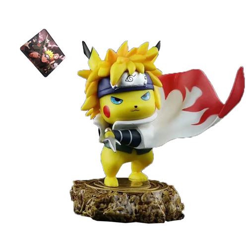 Figurine Pokemon Pikachu Cosplay modèle 10cm avec tapis de souris Naruto - (Namikaze Minato)