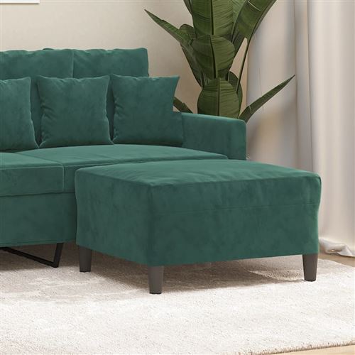 VIDAXL - Tabouret - Velours - Vert - 70x55x41 cm - Image 3