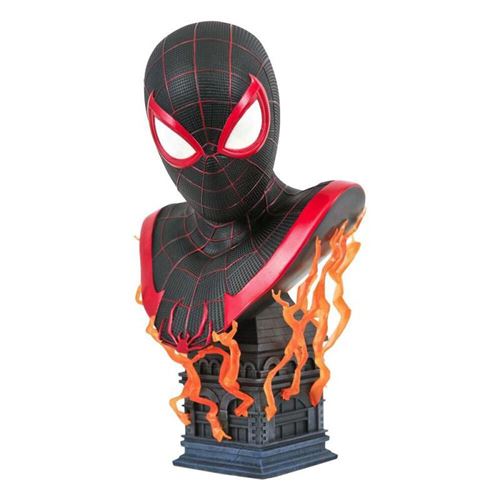 Buste Marvel Legends In 3d Ps5 - Spider-man - Miles Morales 1/2 Scale