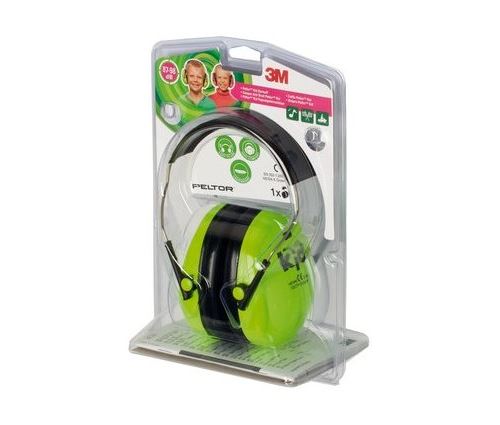 3M Peltor kid Casque anti-bruit H510, vert fluo / noir