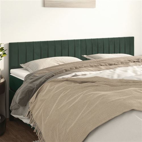 Testiera 2 Pz Verde Scuro 80x5x78/88 Cm In Velluto - Vidaxl