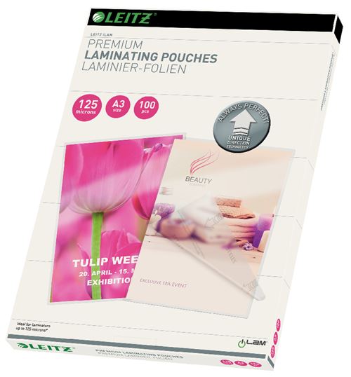 Leitz Pochettes de plastification ILAM 125 microns A3 100 pcs