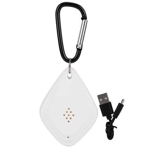 Répulsif anti-moustique portable à ultrasons avec crochet-blanc