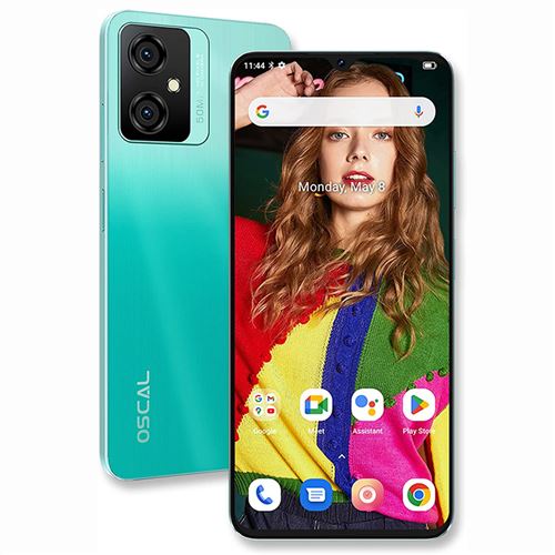 Smartphone Blackview Téléphone Portable Pas Cher OSCAL C70 10Go+128Go/1To  Extensible,Android 12, Octa-Core,50MP+8MP, 5180mAh, 6.56 HD+, 4G Dual SIM  ,Face ID - Bleu