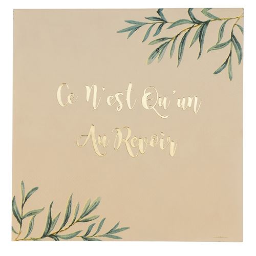 16 serviettes ce n'est qu'un au revoir 33x33cm - Coloris : Jaune79678
