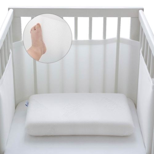 BABYMATEX BUMP AIR Tour de lit bébé respirant protection de barreaux 180 cm Uni