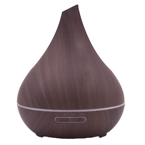 Purificateur humidificateur d'arôme de diffuseur d'huile essentielle d'aromathérapie d'air grain bois - Marron