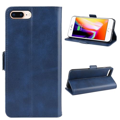 Etui en PU + TPU avec support bleu pour votre Apple iPhone 8 Plus/7 Plus