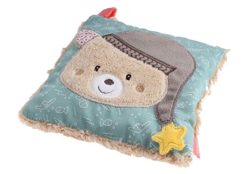 Fehn coussin Brunochauffant ours 23 cm vert