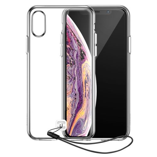 Coque en TPU avec corde suspendue transparent pour votre Apple iPhone XS Max