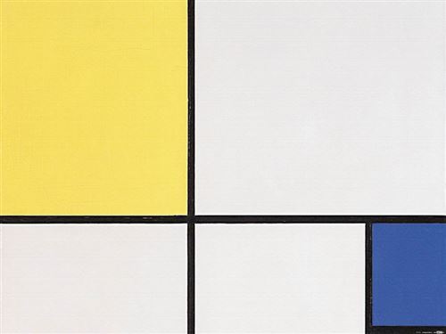 1Art1 Piet Mondrian Poster Reproduction - Composition Avec Jaune Et Bleu, 1932 (60X80 Cm)