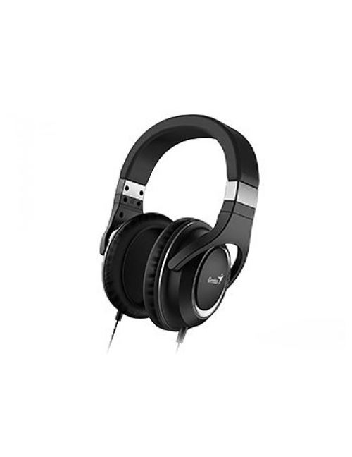 Genius - HS-610 Casque et Micro Binaural Bandeau Noir avec Fil - Casques et micros (avec Fil, Bandeau, Binaural, Supra-aural, 20-20000 Hz, Noir)