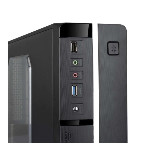 GENERIQUE TooQ TQC-3005U3E85P, Bureau, PC, SGCC, Micro-ATX,Mini-ITX, Noir, maison-bureau