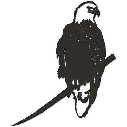 Metalbird - Oiseau sur pique aigle en acier corten