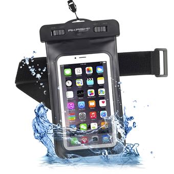Pochette Smartphone Housse Etanche IPX8 10m Fenetre Tactile Akashi Noir Coque et etui telephone mobile Achat prix fnac