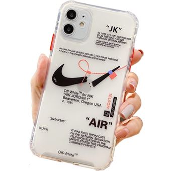 Coque en TPU pour iPhone 12 créative Logo de Nike- blanc