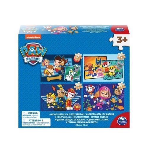 CARDINAL PAT'PATROUILLE Puzzle Bois 4 Modeles Spinmaster