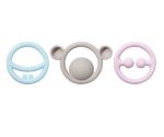 Set de 3 anneaux de dentition tactiles Pastel NIGI, NAGI & NOGI - MOLUK