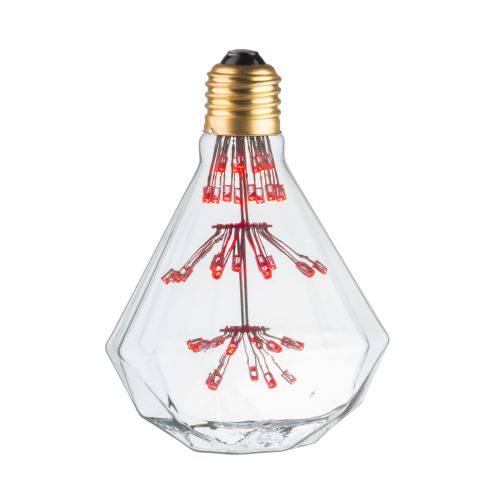 Ampoule lampe décorative rouge diamant e27 - rouge