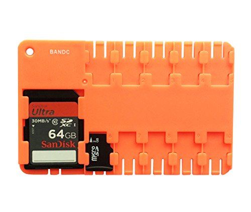 Bandc 2 pcs Rouge Micro SD/SDHC/SDXC Carte de Transport de Stockage de Support Coque de Protection (Cartes mémoire Non Inclus)