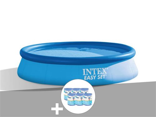 Kit piscine autoportée Intex Easy Set 3,05 x 0,76 m (avec filtration) + 6 cartouches