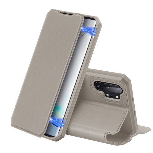 Coque en TPU flip magnétique avec porte-carte or pour votre Samsung Galaxy Note 10 Plus 5G/Note 10 Plus
