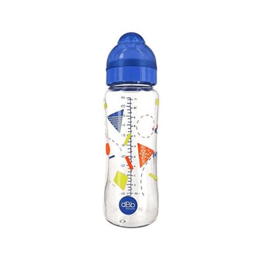 dBb Remond Biberon Verre L.O Motif Géométrie Système Marine Translucide 330 ml