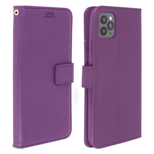 Housse pour iPhone 11 Pro Max Porte carte Support Vidéo Violet