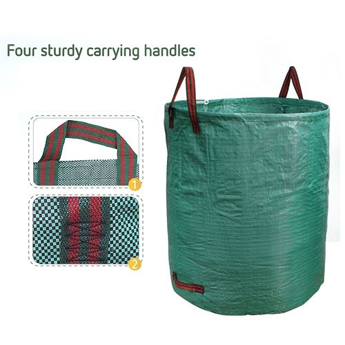 Sunfay 500L Jardin Pliable Trash Can - Idéal Pour Camping Recyclage , Sac À Feuilles Caduques Compost Collection et de plus (Vert)