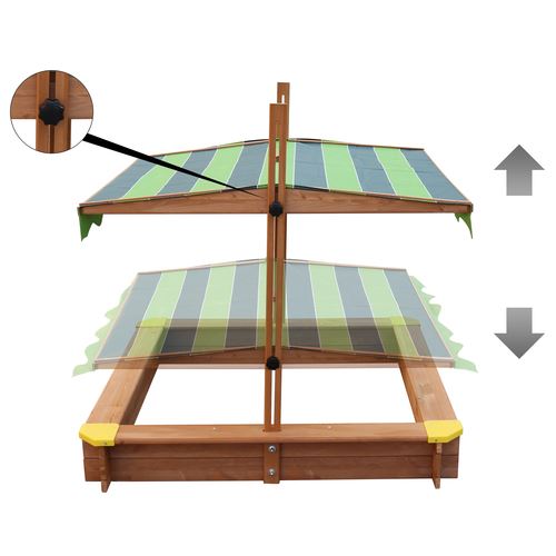 AXI bac à sable Lilyavec toit 118 cm brun clair