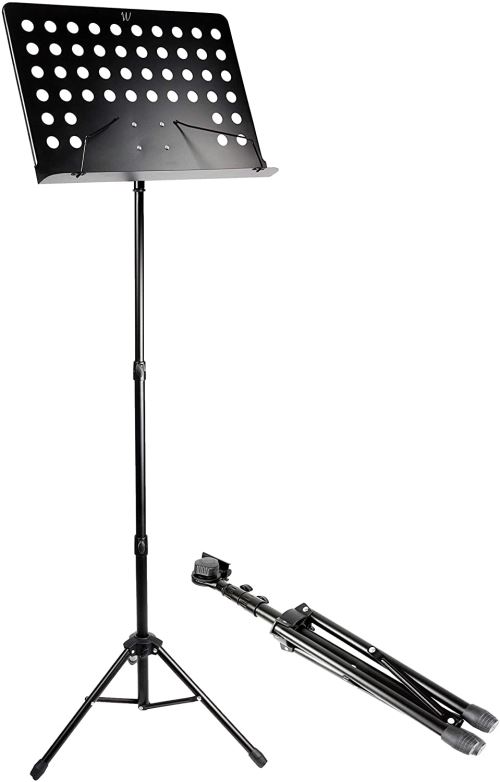 Technote Musique Orchestrale Stand de Support Musical Entièrement Réglable en Noir