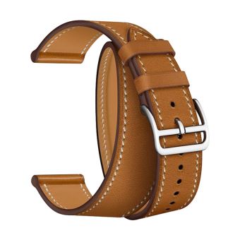 Bracelet Apple Watch Compatible - By Qubix Bracelet cuir - Marron