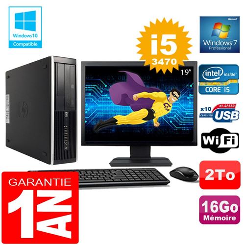 Acheter Pc hp compaq 8300 sff core i5-3470 ram 16go disque 2 to wifi w7 ecran 19' État correct - 299,00 € Pc hp compaq 8300 sff core i5-3470 ram 16go disque 2 to wifi w7 ecran 19' État correct - Hewlett-Packard reconditionné disponible sur Fnac