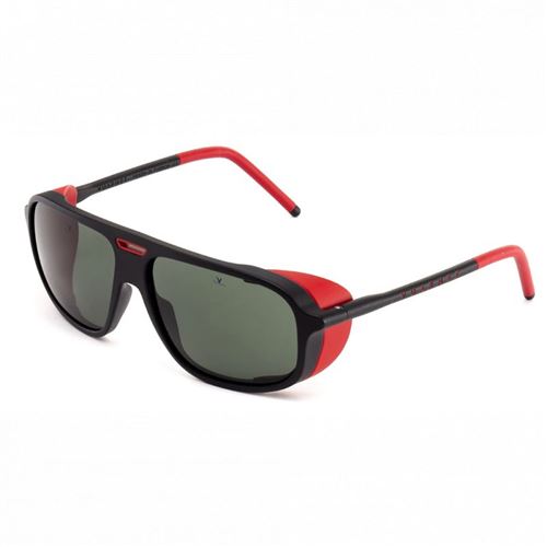 Lunettes de glacier Vuarnet Ice 1811 Noir Mat/Rouge Grey Polar