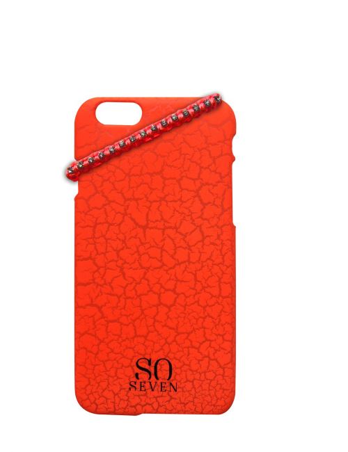 So Seven Fluo Craquelée - Achterzijde behuizing voor mobiele telefoon - oranje - voor Apple iPhone 5, 5s, SE