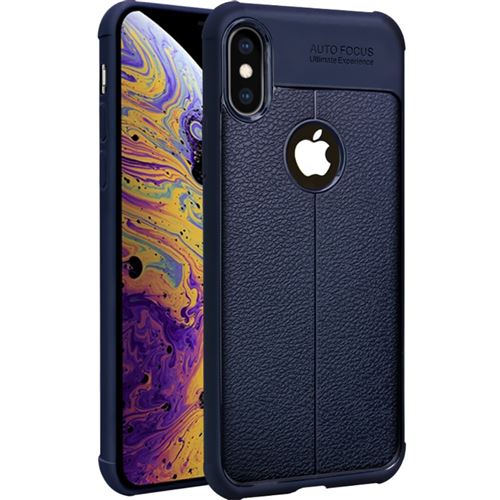 Coque en TPU coussin d'air antichoc doux bleu pour votre Apple iPhone XS Max 6.5 inch