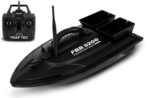 Traptec Fbb5200 Bateau Amorceur Télécommandé Avec 2 Réservoirs à Appâts Et Mode Nuit