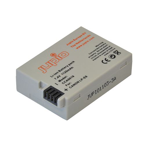 Jupio - Batterie - Li-Ion - 1120 mAh - pour Canon EOS 600, 650, 700, Kiss X4, Kiss X5, Kiss X7i, Rebel T3i, Rebel T4i, Rebel T5i