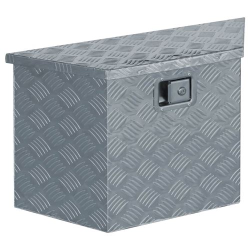 Boîte en aluminium 70 x 24 x 42 cm Trapézoïdal Argenté