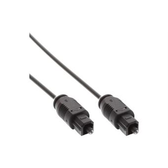 Cable optique fiche jack mâle 3,5 mm / fiche optique (TOSLINK) 2 m