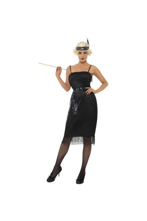 SMIFFYS Flapper Costume, Female Uk Dress 20-22