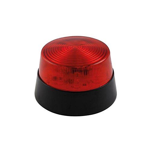 FLASH STROBOSCOPIQUE À LED - ROUGE - 12 VCC - ø 77 mm