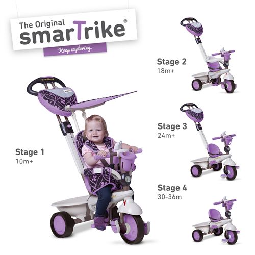 Smartrike Tricycle Évolutif 4 En 1 Dream Violet Pour Bébé Et Enfant