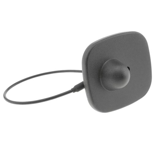 Étiquette anti-vol compatible EAS RF 8.2MHz 48x42mm noir avec câble en acier 100 unités