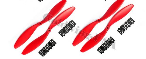 1045 Hélice 10po 10x4.5 CW / CCW pour Quadcopter et Multirotor rouge