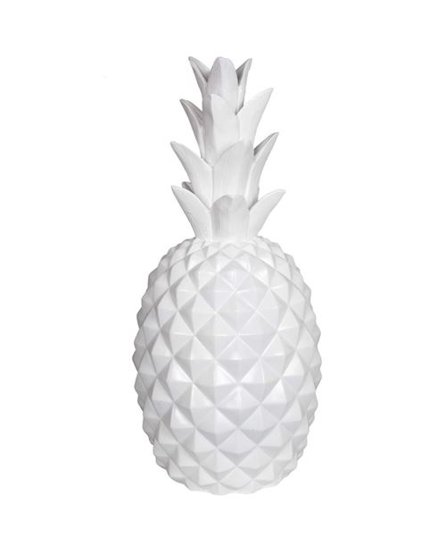 Statue ananas blanc en résine - 65 cm